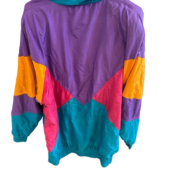 Vintage The Classics Teal and Purple Silk Jacket 1980s - Picture 2 of 3